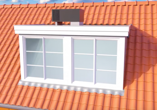 Roman Dakloos voordeel Airco op dakkapel met onze Minirooftop Airco